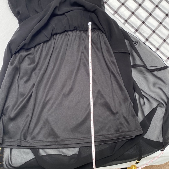 Windsor Y2K, Spaghetti Strap Black Midi dress, with Gold Waist Chain, Size Small - Picture 10 of 10